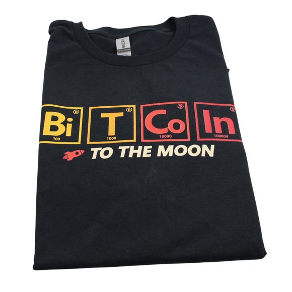 Bitcoin periodic table Heavyweight Unisex Crewneck T-shirt XL - Picture 3 of 5
